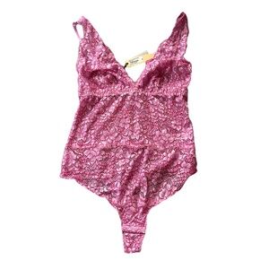 Cosabella Pret A Porter Teddy Thong Bodysuit, Size Medium, Neela Flower NWT
